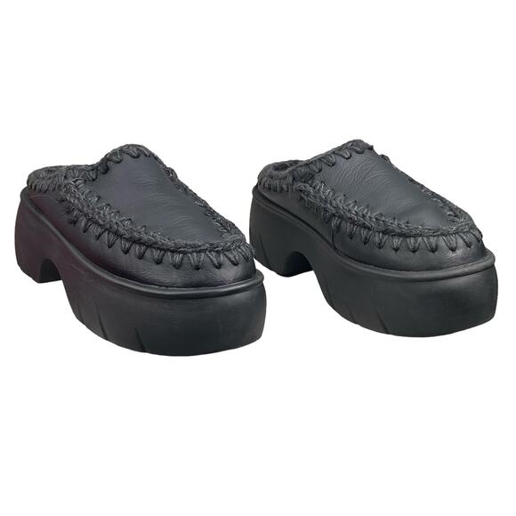 COPY - Mou X Anthropologie Eskimo Clog Twist Black Platform Clog Size 40 US 9/9… - Picture 5 of 11